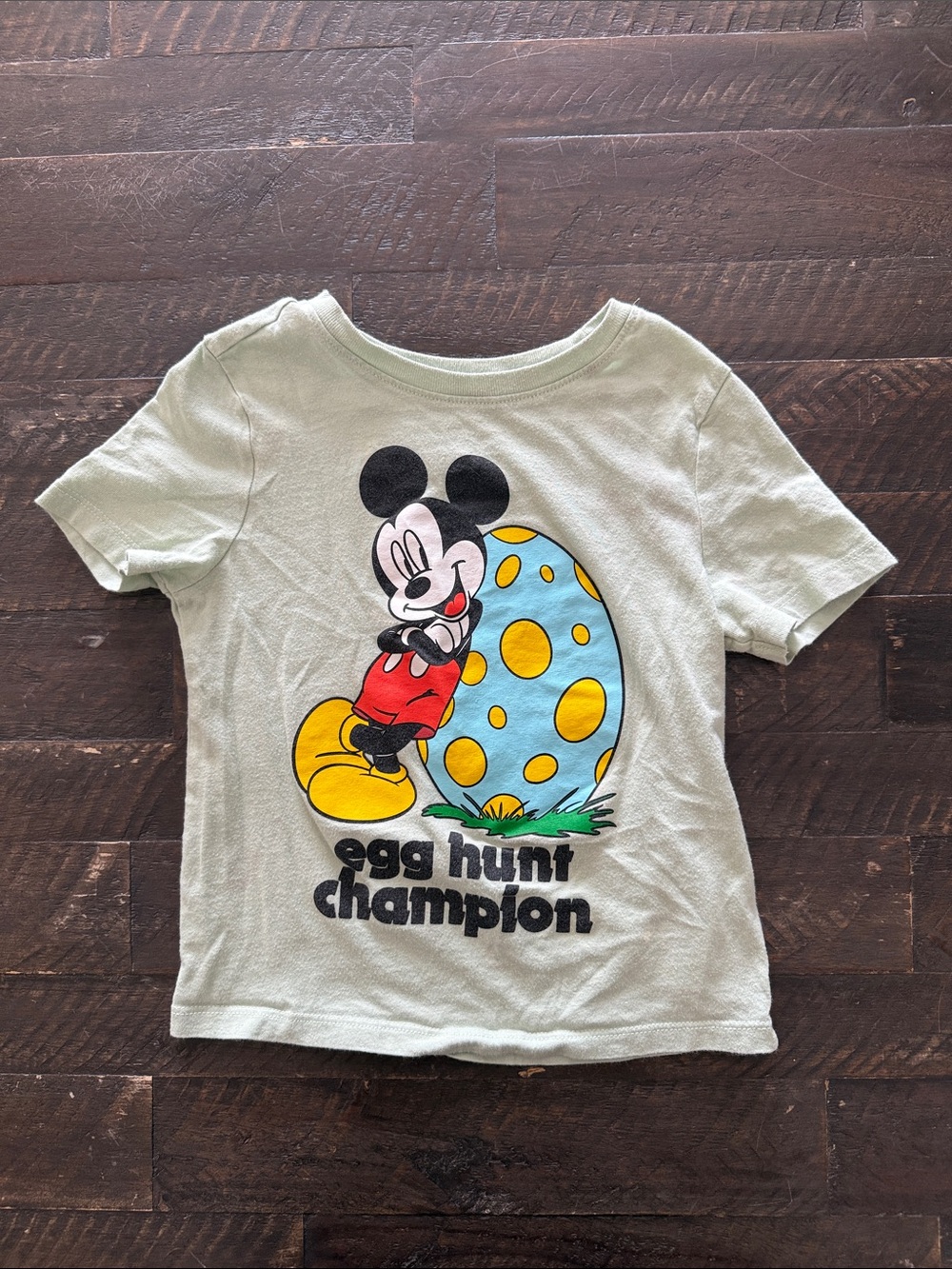 Disney Mint Short-Sleeve Mickey Egg Hunt Champion Tee